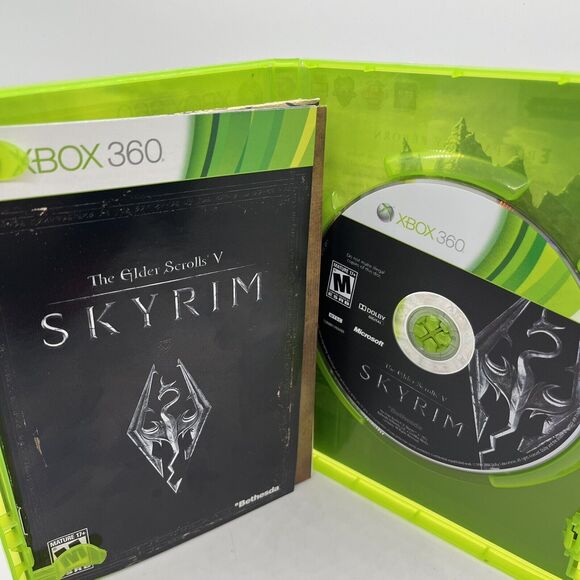 The Elder Scrolls V: Skyrim (Microsoft Xbox 360, 2011) Complete With Map Tested - Picture 2 of 8